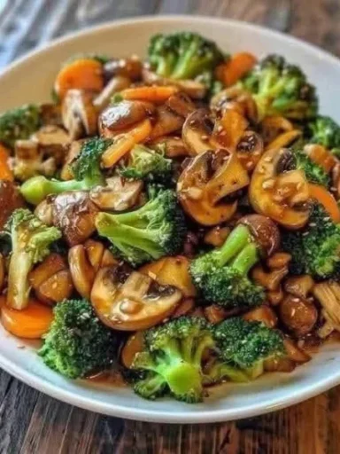 Broccoli Carrot and Mushroom Stir Fry Recipe
