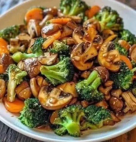 Broccoli Carrot and Mushroom Stir Fry Recipe