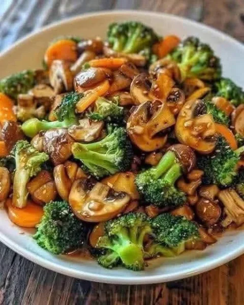 Broccoli Carrot and Mushroom Stir Fry Recipe