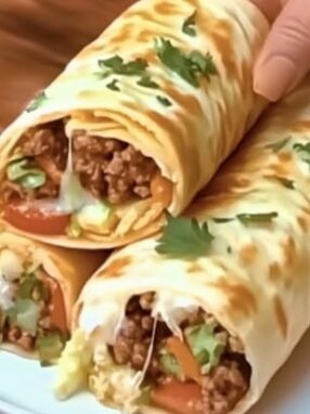 Quick & Easy Ground Beef Tortilla Wraps Recipe