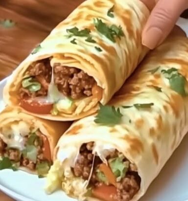 Quick & Easy Ground Beef Tortilla Wraps Recipe