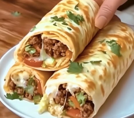 Quick & Easy Ground Beef Tortilla Wraps Recipe